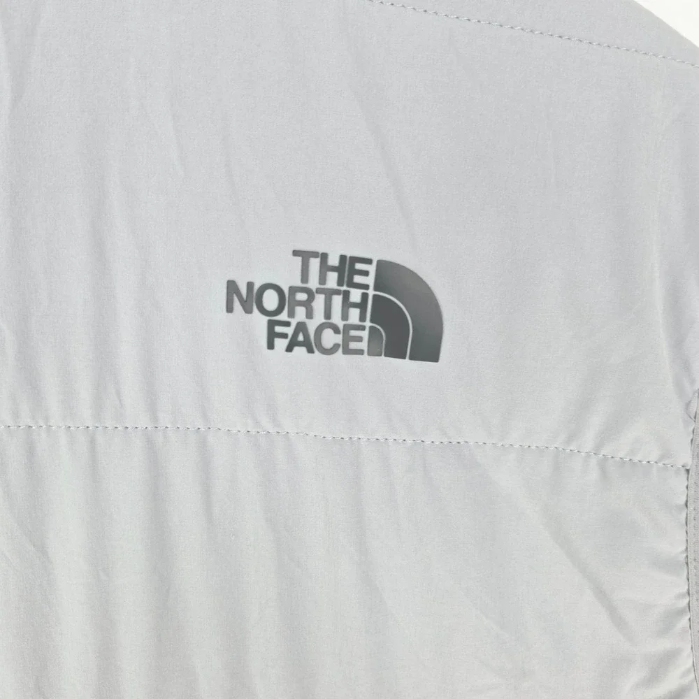 The North Face Mens Sweatshirt Vest Gray Two Tone Full Zip Quilted XL Jacket